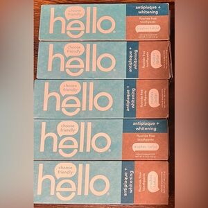 Hello Antiplaque & Teeth Whitening Fluoride Free Formula Bundle Of 5 Boxes!